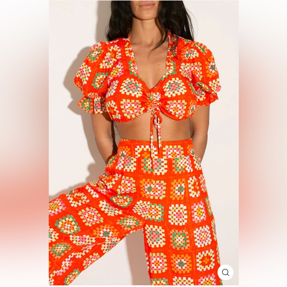 Rachel Antonoff Granny Squares Snyder Pant and Top Set Size XS